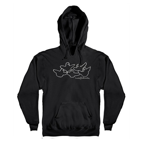 [크루키드] OG BIRDS Pullover Hooded Sweatshirt - BLACK