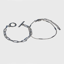 [러쉬오프] Classy Layered Silver Chain Bracelet
