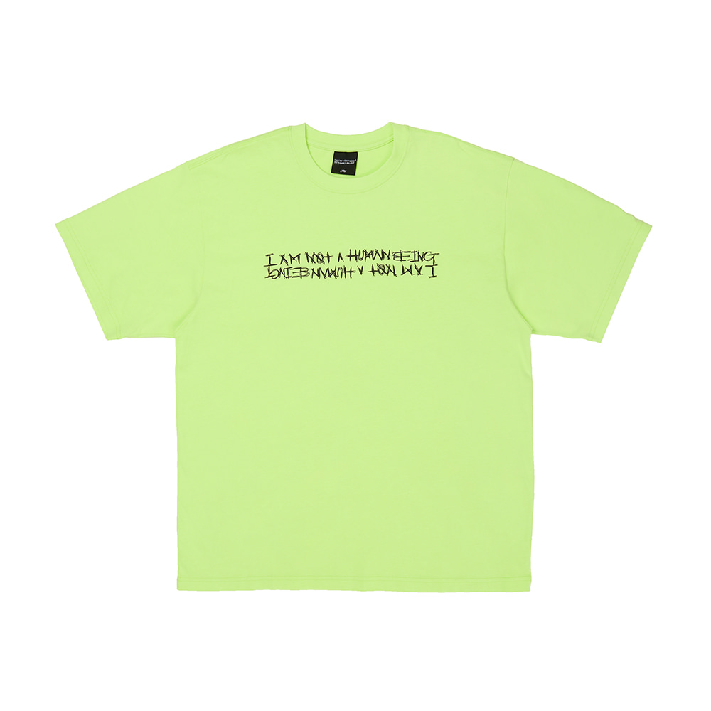 [아임낫어휴먼비잉] Basic Logo Short Sleeve T-Shirt - NEON