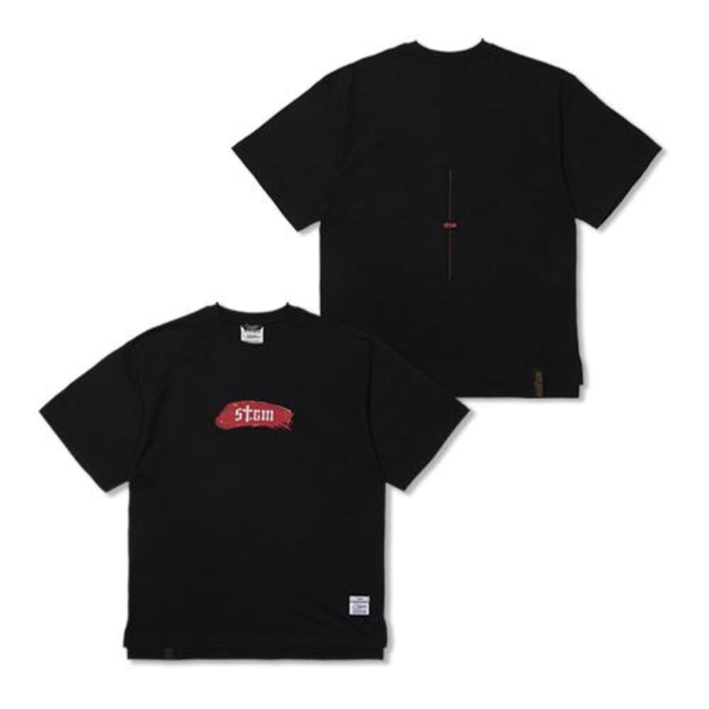 [스티그마]  STGM Paint Oversized Short Sleeves T-Shirts Black